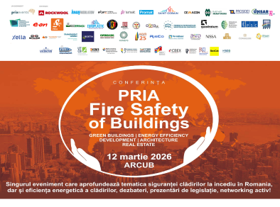 PRIA Fire Safety of Buildings, eveniment dedicat securității clădirilor la incendiu și eficienței energetice
