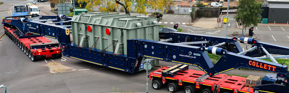 Transporturi extreme: Collett & Sons investește în modulele Goldhofer THP/SL-L și un pod de 350 t pentru transformatoare energetice