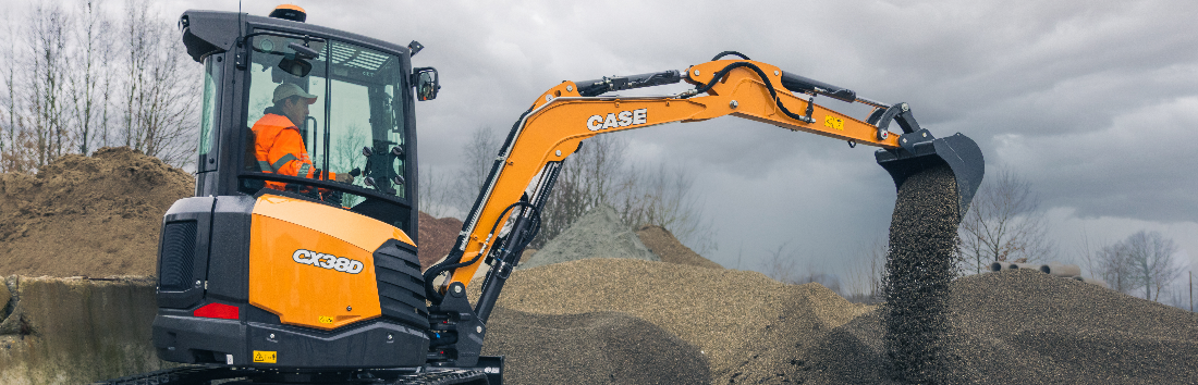 CX38D, noul excavator compact CASE care ridică ștacheta în segmentul de 4 tone
