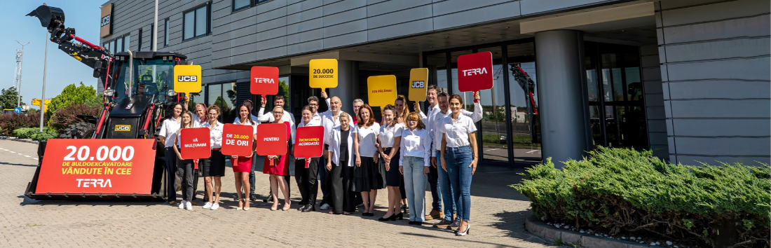 TERRA sărbătorește 20.000 de buldoexcavatoare JCB vândute în regiunea CEE