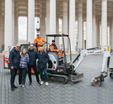 Bobcat în prim-planul lucrărilor de renovare pentru Jubileul de la Roma