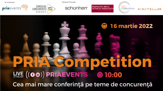 PRIAevents și Consiliul Concurenței vă invită la Pria Competition Conference în 16 martie 2022, de la 10,00