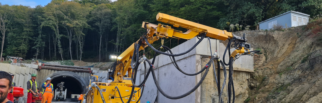 Putzmeister Wetkret 5: Echipament de torcretare umedă pentru tuneluri medii și secțiuni mari de tunel și galerii