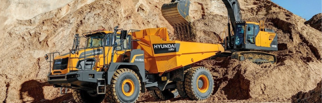 Hyundai schimbă regulile jocului: noul model HA45A 4x4 redefinește autobasculanta articulată